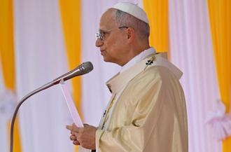 Pope at Mass in  Saurimo