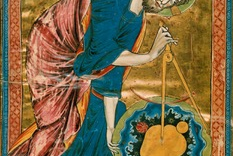 God, (Christ) the Geometer - 13th century Wiki Image