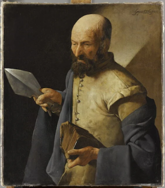 Saint Thomas by Georges De la Tour,  1634-1638 © Louvre Museum, Paris