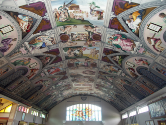 Replica Sistine Chapel ceiling at English Martyrs