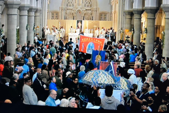 Migrant Mass procession  -  Image: ICN/JS