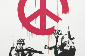 CND Soldiers, Created by BANKSY, Sprayed and painted in 2003