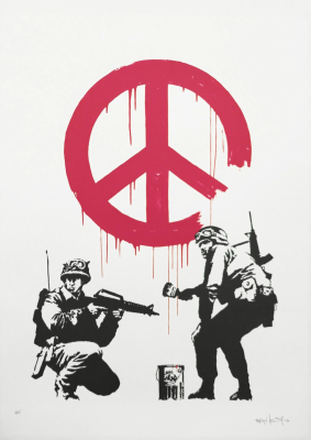 CND Soldiers, Created by BANKSY, Sprayed and painted in 2003