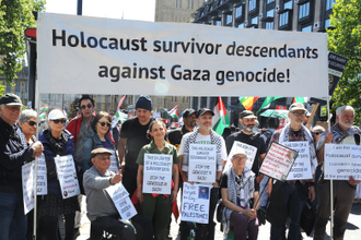 Holocaust survivor descendants at a recent demonstration in London