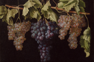 Still Life with four Bunches of Grapes, by Juan Fernández, (El Labrador) © Prado Museum, Madrid