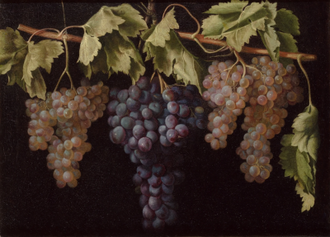 Still Life with four Bunches of Grapes, by Juan Fernández, (El Labrador) © Prado Museum, Madrid