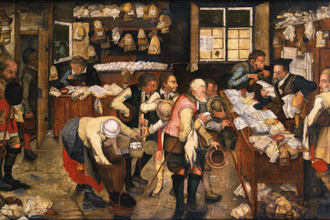 The Peasant Lawyer, by Pieter Breughel the Younger,  1620  © Grohmann Museum at Milwaukee School of Engineering, Milwaukee