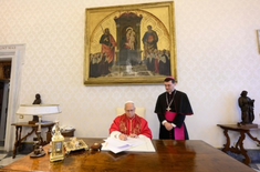 Pope Leo XIV signs 'Magnifica humanitas' on 15 May 2026.  Image: Vatican Media