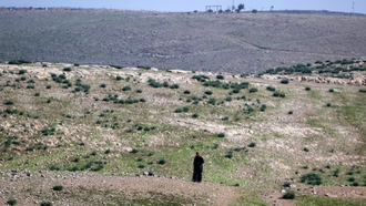Bedouin tribal land overlooked by illegal settlement