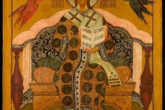 Christ enthroned as High Priest, Russia, Kostroma Region, mid-17th century, © Sotheby's London, 30 November 2021