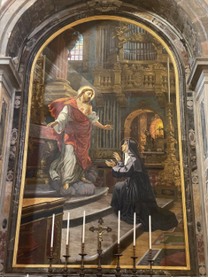 Saint Peter's Basilica, Rome, Altar of the Sacred Heart, mosaic. The painting for the mosaic was by Carlo Muccioli in 1919-20.Wiki Image