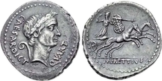 First Portrait Denarius of Julius Caesar, Jan 44 BC © Image courtesy Classical Numismatic Group
