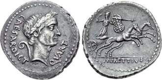 First Portrait Denarius of Julius Caesar, Jan 44 BC © Image courtesy Classical Numismatic Group