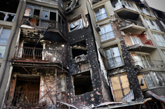 Many homes destroyed in the deadly attacks - Photo: Ivars Kupcis/WCC