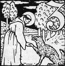 St Francis instructs the Wolf, Carl Weidemeyer-Worpswede, 1911