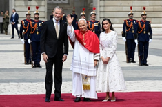Pope Leo with the King and Queen of Spain