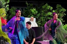 Sara Baras with her flamenco troupe