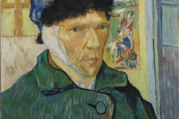 Self-Portrait with Bandaged Ear, by Vincent van Gogh, (1853-1890) painted in 1889 © Courtauld Institute, London