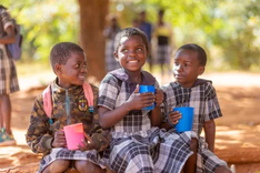 Children enjoying their lunch