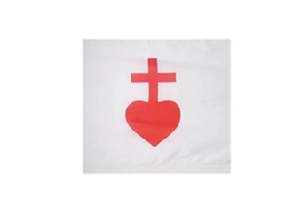 Flying the Flag of the Sacred Heart of Jesus