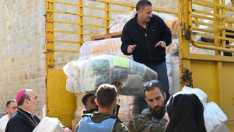     Humanitarian aid delivered by Archbishop Paolo Borgia, Southern Lebanon, March 2026 
