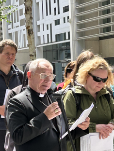 Bishop Paul McAleenan at the vigil