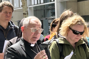 Bishop Paul McAleenan at the vigil