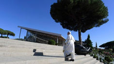 Pope during the inauguration of Borgo Laudato si'