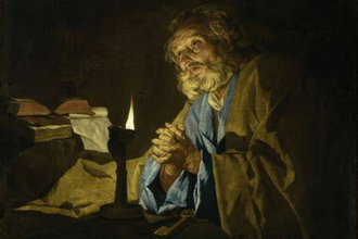 Saint Peter in prayer by Matthias Stom, painted 1633 - 1640 © National Museum, Warsaw