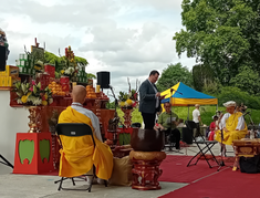 James Holland from Westminster Interfaith, offered a prayer for peace during the service