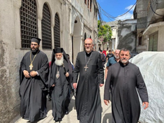 Patriarch Theophilos III and Cardinal Pizzaballa. Photo: HPC of Church Affairs in Palestine
