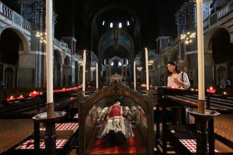 Relics of Saint John Southworth in Westminster Cathedral © Photo by Father Lawrence Lew, OP, via Flikr, 15 June 2017