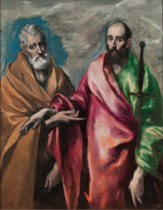 Saint Peter and Saint Paul by El Greco,  oainted circa 1590 © Museu Nacional d'Art de Catalunya, Barcelona