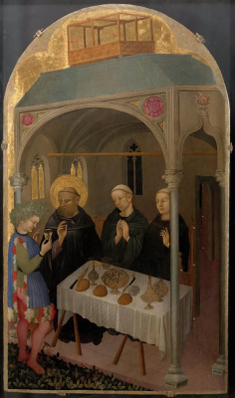 St Benedict and the Poisoned Wine by Niccolò di Pietro, Painted 1415-1420 © Uffizi Gallery, Florence
