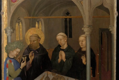 St Benedict and the Poisoned Wine by Niccolò di Pietro, Painted 1415-1420 © Uffizi Gallery, Florence