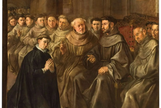 St Bonaventure receiving the Habit from St Francis by Francisco de Herrera the Elder, 1628 ©Museo Nacional del Prado, Madrid