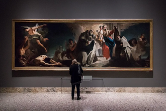 Our Lady of Mount Carmel with St Simon Stock, St Teresa of Avila, St Albert of Vercelli, Prophet Elijah and Souls in Purgatory, by Giovanni Battista Tiepolo, 1745, © Pinacoteca of Brera / Photographed by Fabian Fröhlich