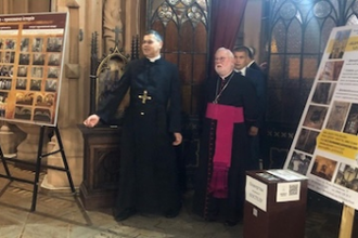 Fr Pavlo Vyshkovsky welcomed Archbishop Paul Gallagher to St Nicholas Church