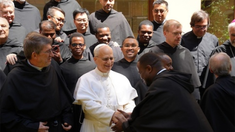 Pope with his Augustinian confreres