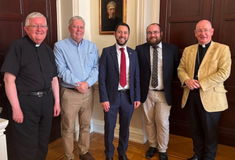 Archbishop Longley, Phil Rosenberg and Archbishop Moth with other leaders