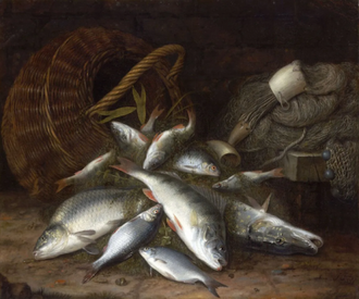 Still Life of Fish, by Jacob Gillig 1679 © Museum of Fine Arts, Budapest