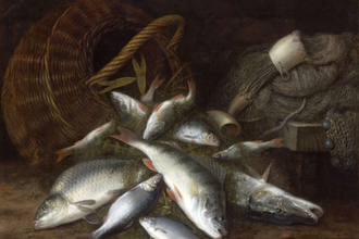 Still Life of Fish, by Jacob Gillig 1679 © Museum of Fine Arts, Budapest