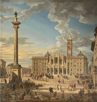 View of Piazza Santa Maria Maggiore, by Giovanni Panini, 1742 © Quirinale Palace, Rome