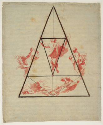 Lecture Diagram 10: Proportion and Design of Part of Raphael's 'Transfiguration' by Joseph Mallord William Turner, 1810. © Tate Britain, London, oart of the Turner Bequest 1856.