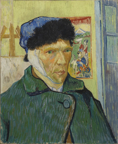 Self-Portrait with Bandaged Ear, by Vincent Van Gogh (1853-1890), January 1889 © The Courtauld Institute, London