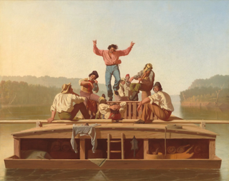 The Jolly Flatboatmen, by George Caleb Bingham, 1846 © National Gallery, Washington