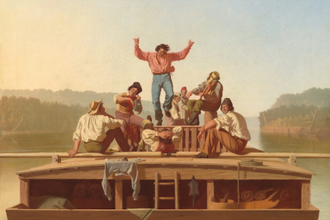 The Jolly Flatboatmen, by George Caleb Bingham, 1846 © National Gallery, Washington