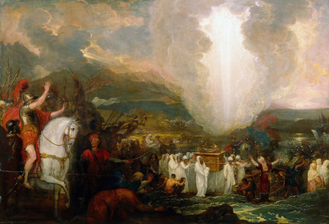 Joshua passing the River Jordan with the Ark of the Covenant  by Benjamin West,  1800 © The Art Gallery of New South Wales, Sydney, Australia