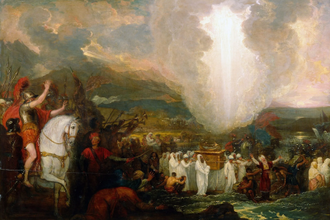 Joshua passing the River Jordan with the Ark of the Covenant by Benjamin West, 1800 © The Art Gallery of New South Wales, Sydney, Australia