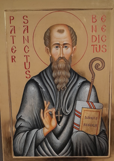 An earlier icon of St Benedict by Father Alex Echeandia